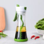 Taza mezcladora de ensalada, botella agitadora de salsa de vinagre con báscula para cocina, 101-200ml - Imagen 2