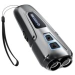 Repelente de perros ultrasónico para mascotas, dispositivo de entrenamiento antiladridos, repelente de perros de alta potencia con linterna LED, PU31