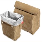Bolsa de hielo de papel de aluminio de uso repetido, resistente al agua, antisuciedad, para exteriores, 8A, cera de aceite, bolsa aislante para almuerzo