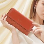 Baellerry N2403 Cartera larga para mujer con múltiples ranuras para tarjetas Bolso de mano triple de gran capacidad, Brown - Imagen 7