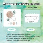 50 hojas de tarjetas inspiradoras para mujeres que afirman un juego de tarjetas de felicitación de aliento positivo en inglés, KP003 - Imagen 5