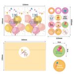 24 unidades/juego de tarjetas de felicitación de feliz cumpleaños con sobres y pegatinas, 24pcs /Set - Imagen 3