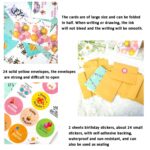 24 unidades/juego de tarjetas de felicitación de feliz cumpleaños con sobres y pegatinas, 24pcs /Set - Imagen 5