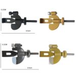 Tope de puerta antirrobo para el hogar dispositivo antipervertido portátil, Adjustable Black With Cover - Imagen 2