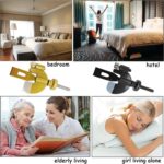 Tope de puerta antirrobo para el hogar dispositivo antipervertido portátil, Adjustable Black - Imagen 3