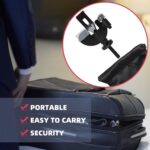 Tope de puerta antirrobo para el hogar dispositivo antipervertido portátil, Adjustable Black With Cover - Imagen 4