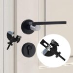 Tope de puerta antirrobo para el hogar dispositivo antipervertido portátil, Adjustable Black - Imagen 5
