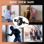 Tope de puerta antirrobo para el hogar dispositivo antipervertido portátil, Adjustable Black - Imagen 6
