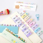 120 hojas/juego de marcadores de página de notas adhesivas Kawaii, banderas de archivos grabables y reposicionables, Flower - Imagen 5