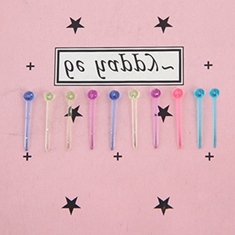 TBD0604384704.jpg 10 unids/pack de pendientes de plástico, palos para nutrir los oídos, pendientes desechables, Match Head Colorful - Imagen 1