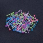 10 unids/pack de pendientes de plástico, palos para nutrir los oídos, pendientes desechables, Ear Sticks Transparent - Imagen 5