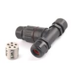 Bloque de terminales de alambre en T para exteriores, conector impermeable de acoplamiento macho y hembra de cinco polos, 5 Pole
