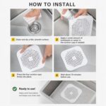 Almohadilla de drenaje para suelo con ventosa, cocina, baño, colador de pelo antiobstrucción, tapones de drenaje para suelo de alcantarillado - Imagen 6