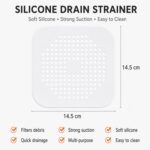 Almohadilla de drenaje para suelo con ventosa, cocina, baño, colador de pelo antiobstrucción, tapones de drenaje para suelo de alcantarillado - Imagen 7