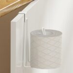 Toallero de papel para baño, estante montado en la pared, gancho para pañuelos sin perforar