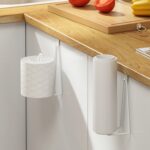 Toallero de papel para baño, estante montado en la pared, gancho para pañuelos sin perforar - Imagen 5