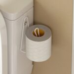 Toallero de papel para baño, estante montado en la pared, gancho para pañuelos sin perforar - Imagen 6