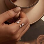 Anillo ajustable abierto de circonita brillante de doble capa de plata de ley S925, BSR531-E - Imagen 5