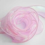 Sinfonía hilo de cola de pez flor pastel hornear embalaje cinta encaje correas decorativas, 4cm x 9m Pink