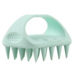 Cepillo de masaje de champú para el cabello de silicona suave cuadrado, peine de masaje para el cuero cabelludo limpio