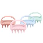 Cepillo de masaje de champú para el cabello de silicona suave cuadrado, peine de masaje para el cuero cabelludo limpio - Imagen 3