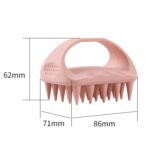 Cepillo de masaje de champú para el cabello de silicona suave cuadrado, peine de masaje para el cuero cabelludo limpio - Imagen 5