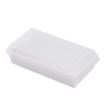 Cajón para frutas y verduras cuadrado para cortar mantequilla con tapa, caja de almacenamiento de queso para cocina