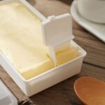 Cajón para frutas y verduras cuadrado para cortar mantequilla con tapa, caja de almacenamiento de queso para cocina - Imagen 2