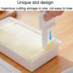 Cajón para frutas y verduras cuadrado para cortar mantequilla con tapa, caja de almacenamiento de queso para cocina - Imagen 4