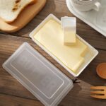 Cajón para frutas y verduras cuadrado para cortar mantequilla con tapa, caja de almacenamiento de queso para cocina - Imagen 9