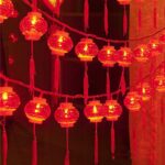 Luces LED de linterna roja china de año nuevo, 3m 20 Light