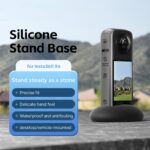 Para Insta360 X4 aMagisn Base de silicona soporte antideslizante fijo montado en vehículo, Without Double Sided Glue - Imagen 2
