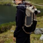 Juego de cubiertos portátil de acero inoxidable, herramienta para pícnic al aire libre, cuchillo y tenedor con bolsa de almacenamiento, C Model Black - Imagen 3