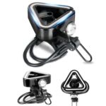 Timbre de bicicleta de montaña N+1 Timbre de cobre triangular universal, Clip Ring Silver - Imagen 4