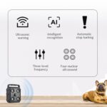 Dispositivo repelente de ladridos ultrasónico con reconocimiento inteligente de IA, dispositivo portátil para entrenamiento de perros, Black - Imagen 5