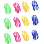 Paquete de 4 juguetes de espiral autoexcitantes con forma de gato de colores, 3packs