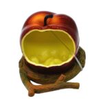 Comedero de plástico a prueba de derrames para loros, forma de fruta, jaula para pájaros, taza de comida, Apple