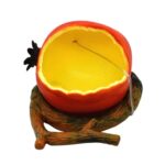 Comedero de plástico a prueba de derrames para loros, forma de fruta, jaula para pájaros, taza de comida, Pomegranate