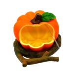 Comedero de plástico a prueba de derrames para loros, forma de fruta, jaula para pájaros, taza de comida, Pumpkin