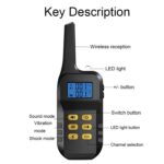Dispositivo de entrenamiento para perros con control remoto y descarga eléctrica inteligente T720 de 1000 m, Yellow Remote - Imagen 3