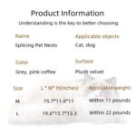 Casa para mascotas con diseño de asa empalmada, cálida casa de peluche para perros y gatos, L - Imagen 5