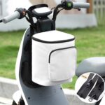 Bolsa impermeable para guardar el impermeable del casco delantero del vehículo eléctrico, Black