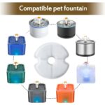 Paquete de 6 filtros para fuente de agua para gatos y perros. Filtros de repuesto para fuentes de agua para mascotas con múltiples opciones de filtración., Notched Round - Imagen 3