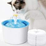 5 unidades/paquete de filtros de repuesto para dispensador de agua para fuente de agua para mascotas (prefiltro), Round - Imagen 4