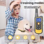 Control remoto para perros con collar de descarga eléctrica., Yellow One-To-One - Imagen 10