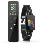 Dispositivo de entrenamiento para perros con collar de descarga eléctrica y control remoto con pantalla a color
