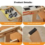 Hamaca de madera para gatos en balcón, caseta para gatos montada en la ventana o pared, caseta para mascotas colgante junto a la cama - Imagen 5