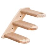 Estructura de escalada para gatos montada en la pared, plataforma de salto de madera y sisal para gatos, escaleras de escalada multinivel., 3 Layers