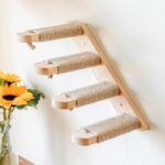 Estructura de escalada para gatos montada en la pared, plataforma de salto de madera y sisal para gatos, escaleras de escalada multinivel., 2 Layers - Imagen 7