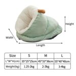 Alfombra gruesa semicerrada estilo zapatilla para gatos Ced, cálida para invierno., S - Imagen 3